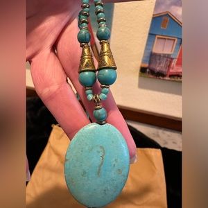 Turquoise beaded necklace